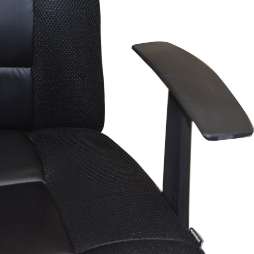 Кресло компьютерное Brabix Fusion EX-560 экокожа/ткань, черное 531581 фото 4